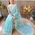 blue floral embroidered saree