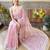 pink ombre pure cotton banarasi saree