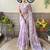 purple floral embroidered saree