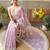 purple floral embroidered saree