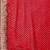 red geometric printed embroidered detail saree
