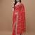 red red bandhani printed poly georgette bandhani saree