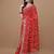 red red bandhani printed poly georgette bandhani saree