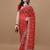 red red bandhani printed poly georgette bandhani saree