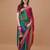rani_pink printed embroidered detail bandhani saree