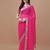 pink pink geometric printed bandhani saree