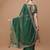green green geometric printed bandhani saree