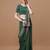 green green geometric printed bandhani saree