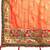 orange ethnic motifs zari poly georgette bandhani saree