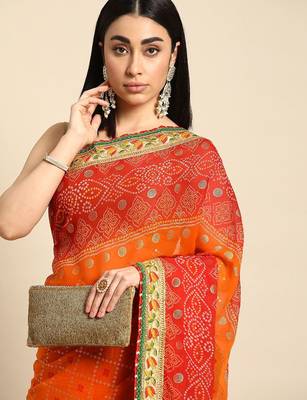 Olive embellished sequinned tissue saree 1