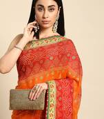 Olive embellished sequinned tissue saree