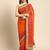 Olive embellished sequinned tissue saree