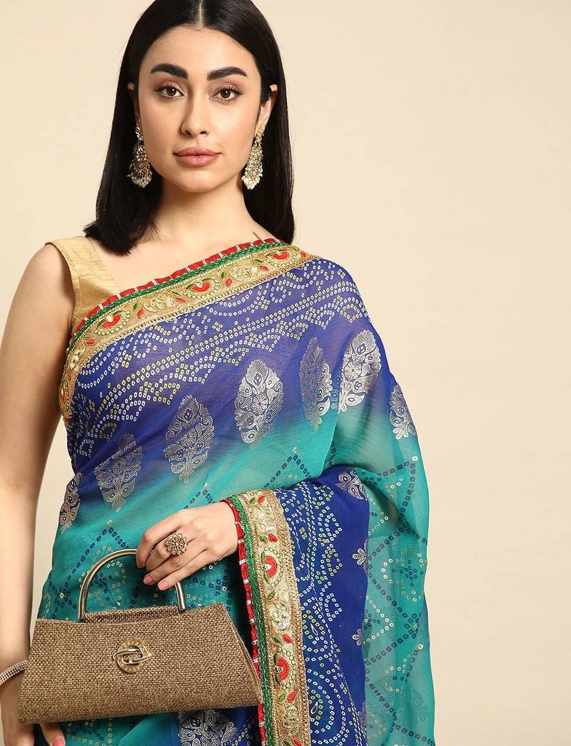 pink ombre pure cotton banarasi saree