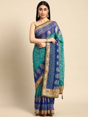 pink ombre pure cotton banarasi saree 2