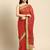 red gotta patti poly georgette bandhani saree
