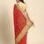 red gotta patti poly georgette bandhani saree