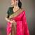 pink ethnic motifs woven design zari paithani saree