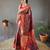 brown ethnic motifs woven design zari paithani saree