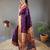 purple ethnic motifs woven design paithani silk saree