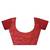 red red striped embroidered saree