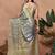 peach printed pure cotton banarasi saree