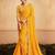 yellow yellow white bandhani printed embroidered poly georgette bandhani saree