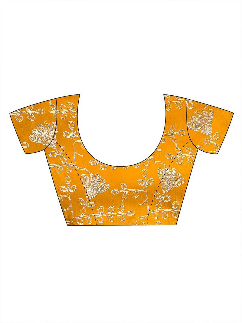 yellow yellow white bandhani printed embroidered poly georgette bandhani saree