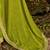 green green & white leheriya embroidered pure georgette saree