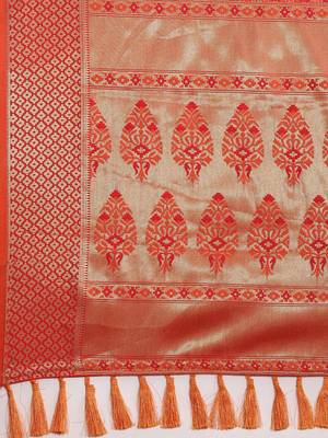 red red & gold-toned ethnic motifs zari silk blend patola saree 5