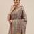 grey grey & maroon ethnic motifs zari silk blend patola saree