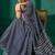 grey grey & white ethnic motifs printed bagh saree