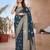 Magenta embellished mirror work organza saree
