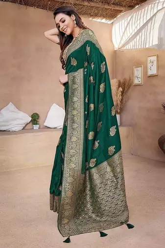 peach ombre pure cotton designer banarasi saree