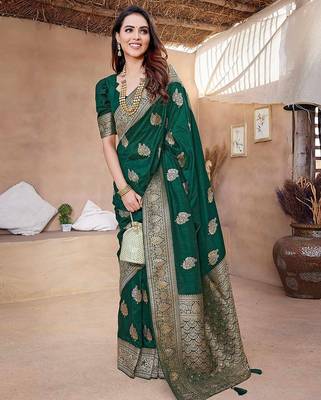peach ombre pure cotton designer banarasi saree 4