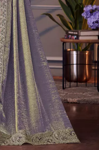 Green ethnic motifs zari designer banarasi saree
