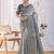grey ombre woven design zari banarasi saree