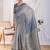 grey ombre woven design zari banarasi saree