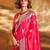 pink woven design zari satin banarasi saree