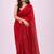 red mirror work pure cotton handloom khadi saree