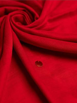 red mirror work pure cotton handloom khadi saree 4