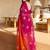 multicolor floral zari satin saree