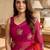 multicolor floral zari satin saree