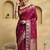 magenta ethnic motifs woven design zari banarasi silk saree with blouse