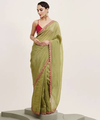 peach floral printed saree 1
