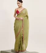 peach floral printed saree
