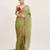 peach floral printed saree