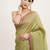 peach floral printed saree