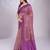 pink embellished embroidered organza saree
