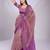 pink embellished embroidered organza saree
