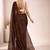 brown mirror work pure cotton handloom khadi saree